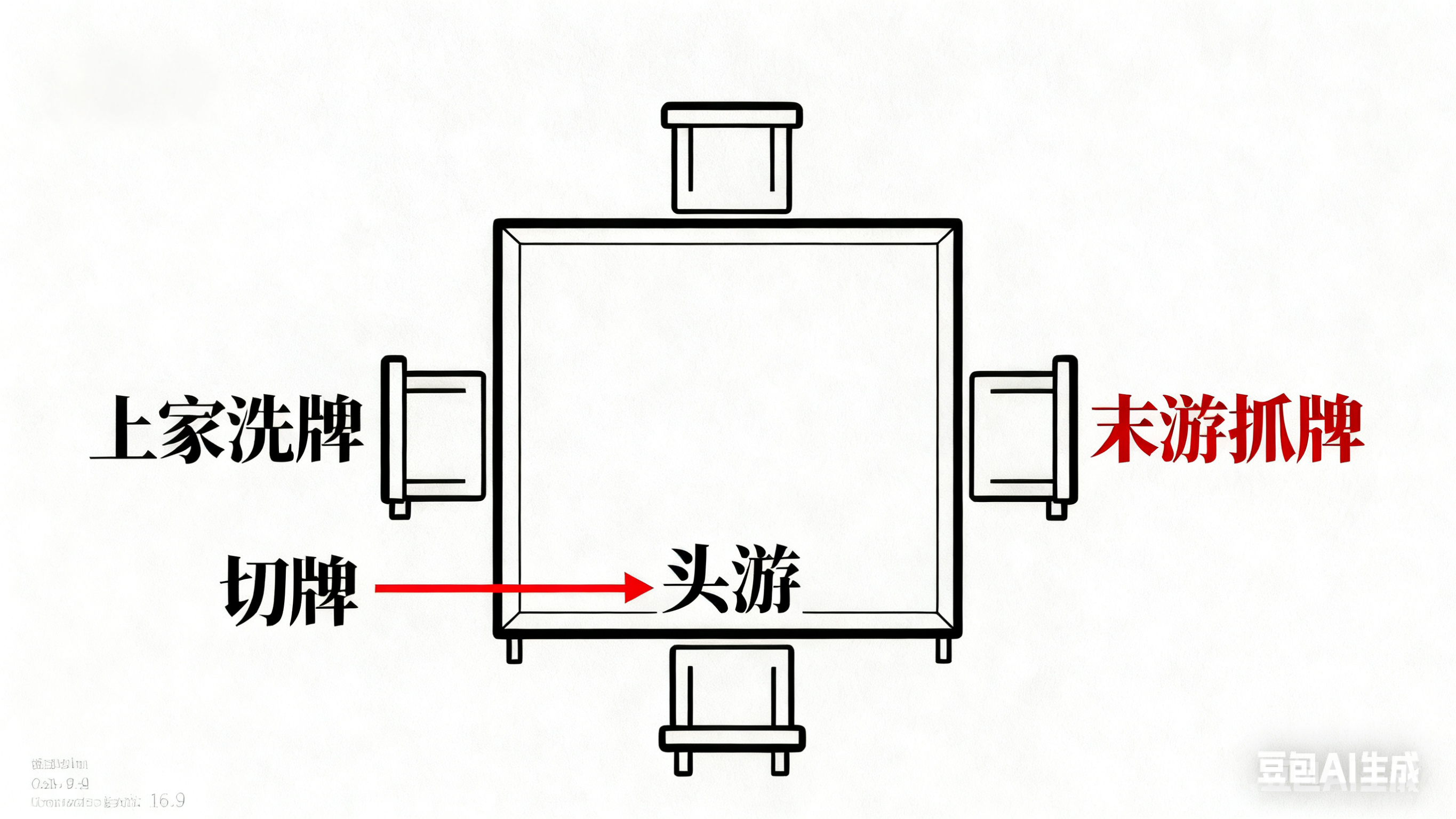 洗牌,切牌,抓牌